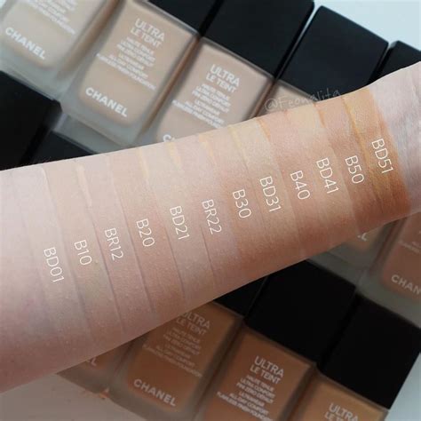 chanel foundation ulytra le teint comparison chart|best Chanel foundation.